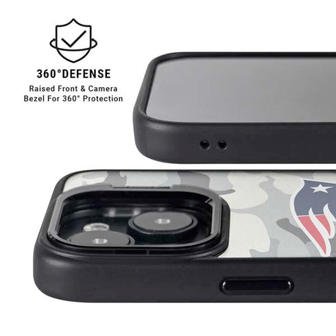 NFL New England Patriots Camo iPhone 14 Kickstand Case